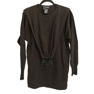 Vintage Laurel by Escada beaded tassel sweater New wool / angora / cashmere/ sil